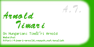 arnold timari business card